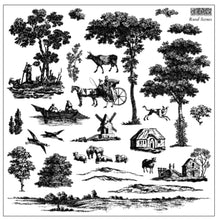 Load image into Gallery viewer, IOD Decor Stamp 30.5 x 30.5cm - Rural Scenes (2 sheets and masks)
