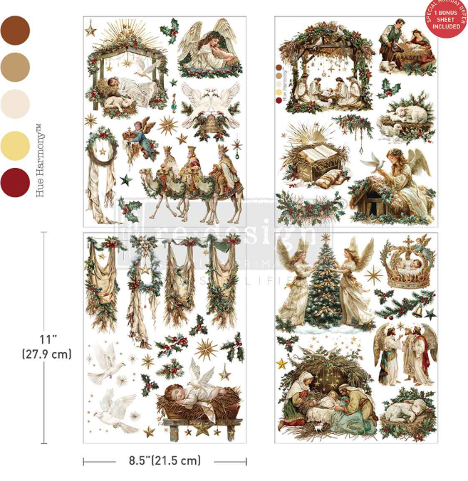 Redesign with Prima Middy Transfer - Sacred Night 3 sheets + 1 Bonus Sheet