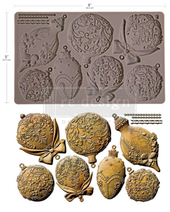 Redesign with Prima Moulds - Shimmering Holiday Ornaments