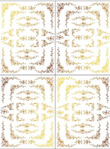 IOD Decor Transfer Pad 31 x 41cm - Gilded GOLD FOIL Si Belle (4 sheets)