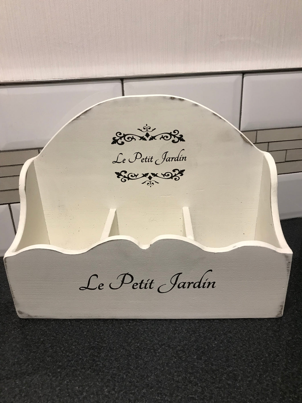 White Le Petit Jardin 3 sections hanging Wooden Box