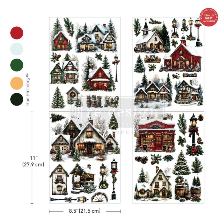 Redesign with Prima Middy Transfer - Village of Wonder 3 sheets + 1 Bonus Sheet