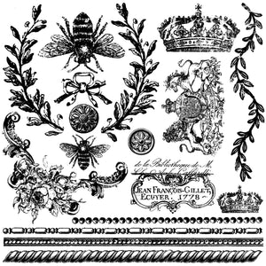 IOD Decor Stamp 30.5 x 30.5cm - Queen Bee (with masks)