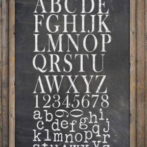IOD Decor Stamp 30.5 x 30.5cm - Typesetting (2 sheets and masks)