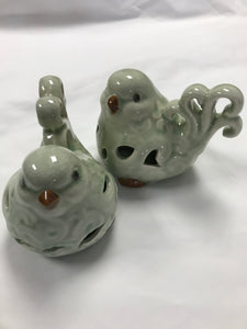 Ceramic Glazed Bird - Green