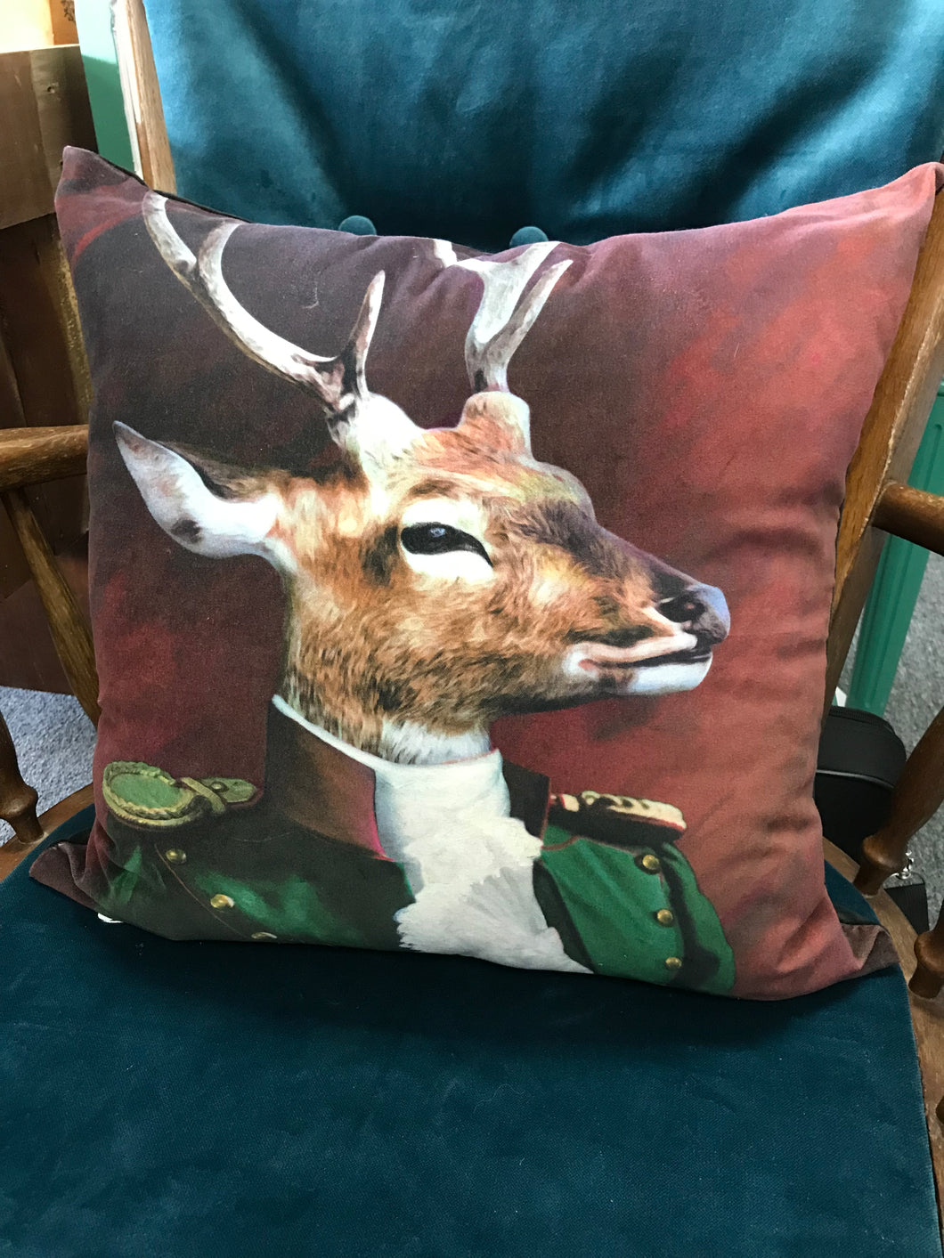 Velvet Cushion - Mr Stag