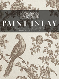 IOD Decor Paint Inlay - Grisaille Toile (8 Sheets)