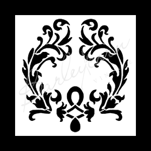 Damask Wreath Stencil