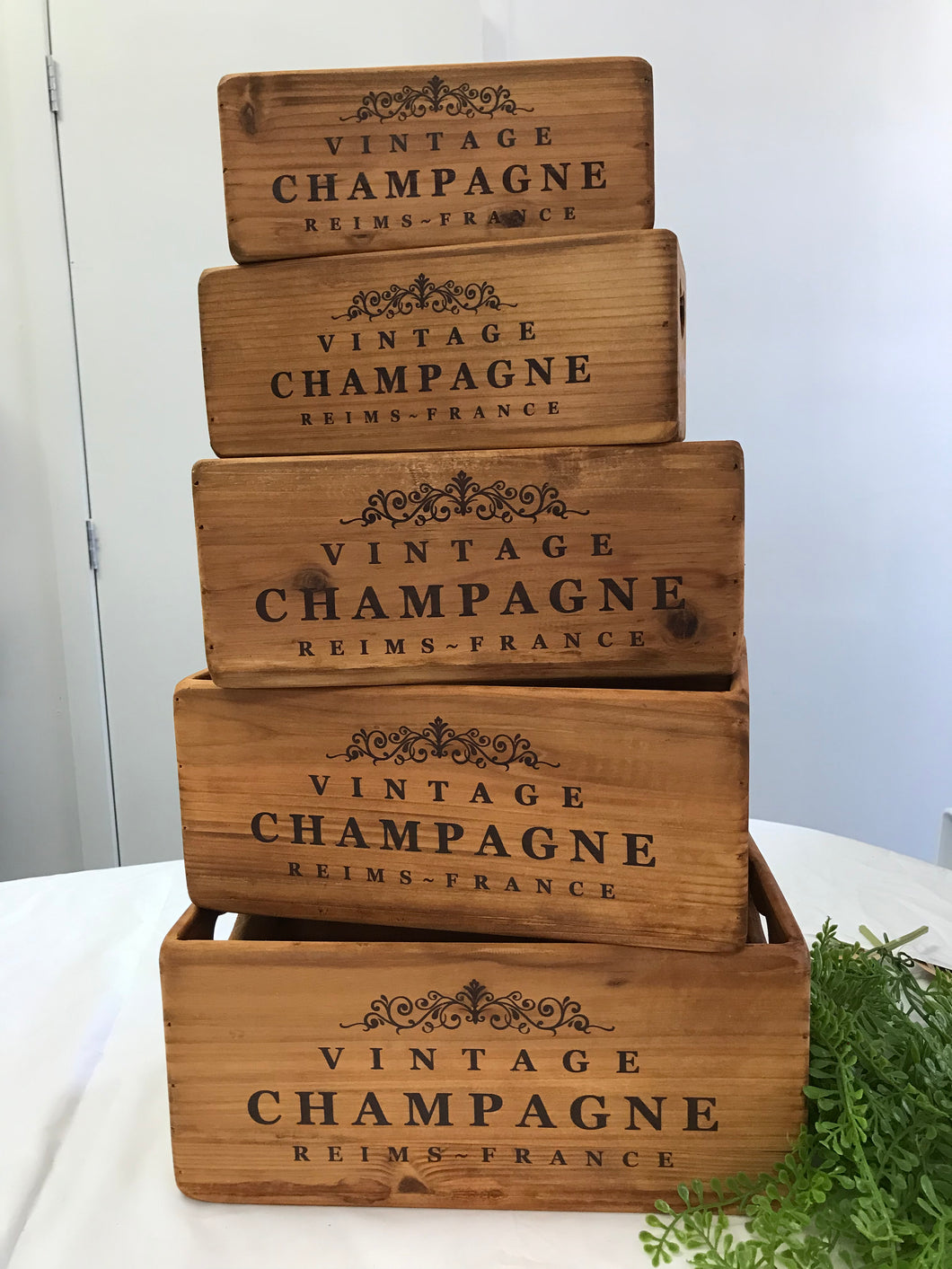 Vintage Champagne Wooden Box