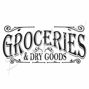 Groceries & Dry Goods Stencil