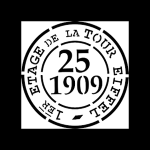 French Vintage Stamp - Tour Eiffel Stencil