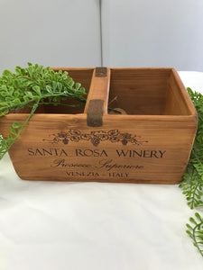 Santa Rosa Winery Wooden Handle Box