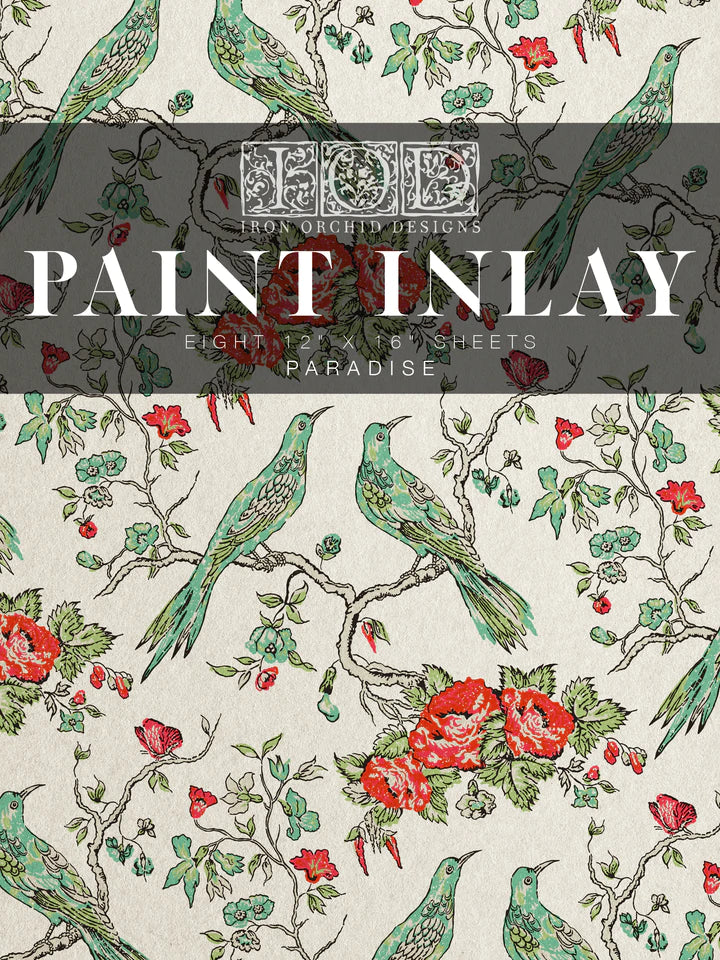 IOD Decor Paint Inlay - Paradise (8 Sheets) ***Limited Edition***