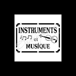 Instruments et Musique Stencil