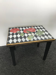 Little Harlequin and Rose Table