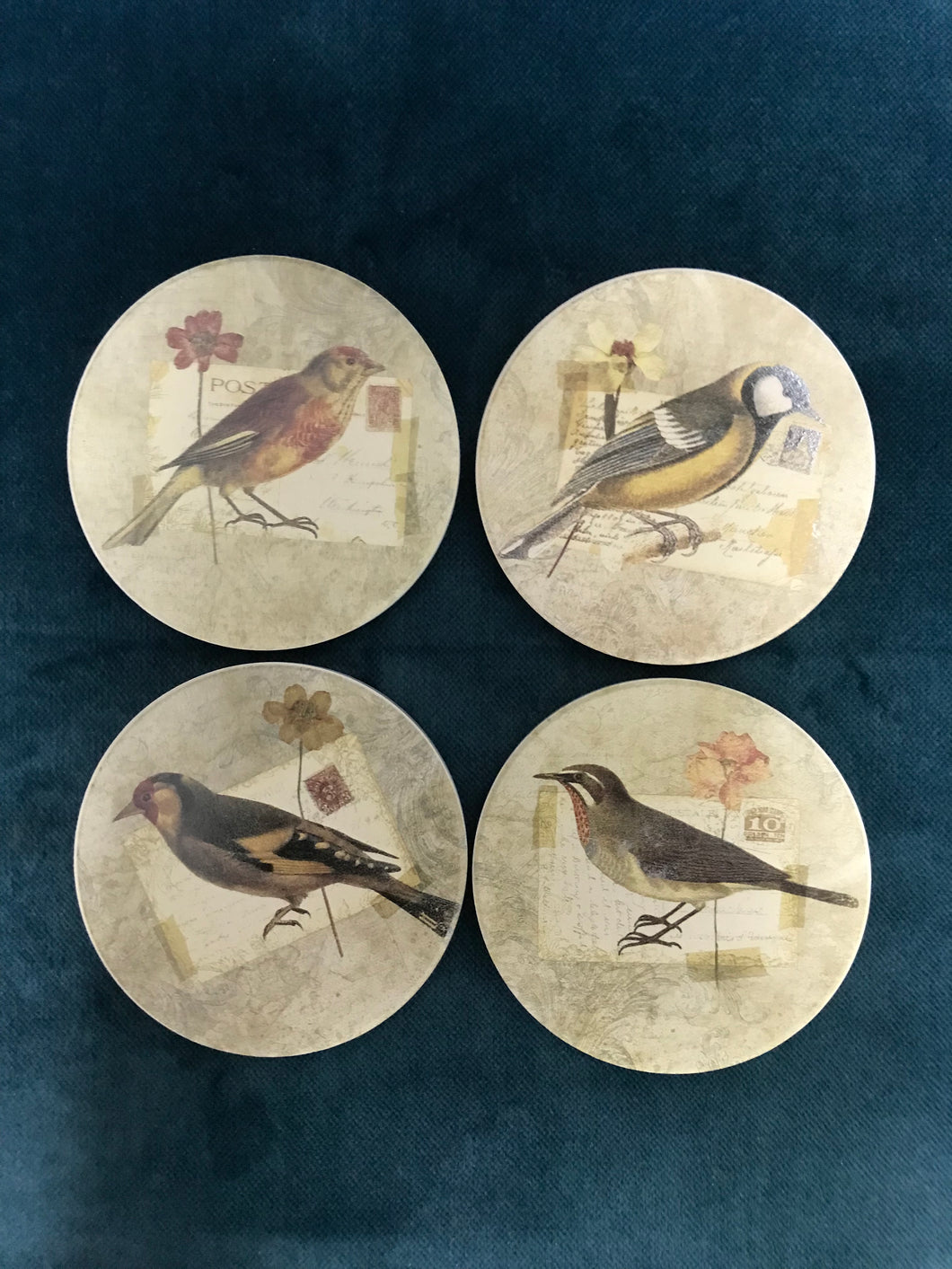 Coasters Set of 4 - Exotic Birds