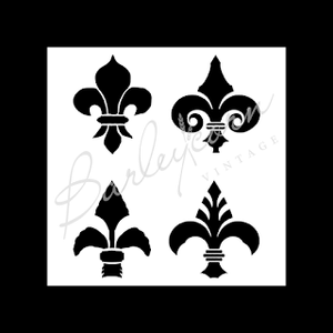 Fleur de lys - 4 Designs Stencil