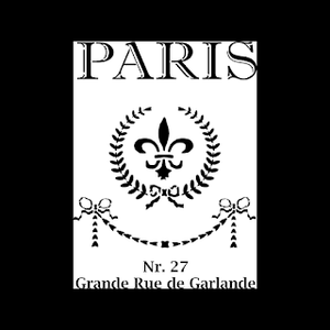 Paris Wreath with Swag Stencil - Large Size