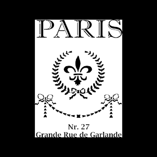 Paris Wreath with Swag Stencil - Large Size