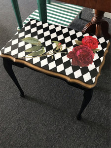 Little Harlequin and Rose Table