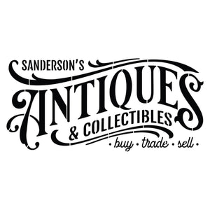 Antiques and Collectibles Stencil