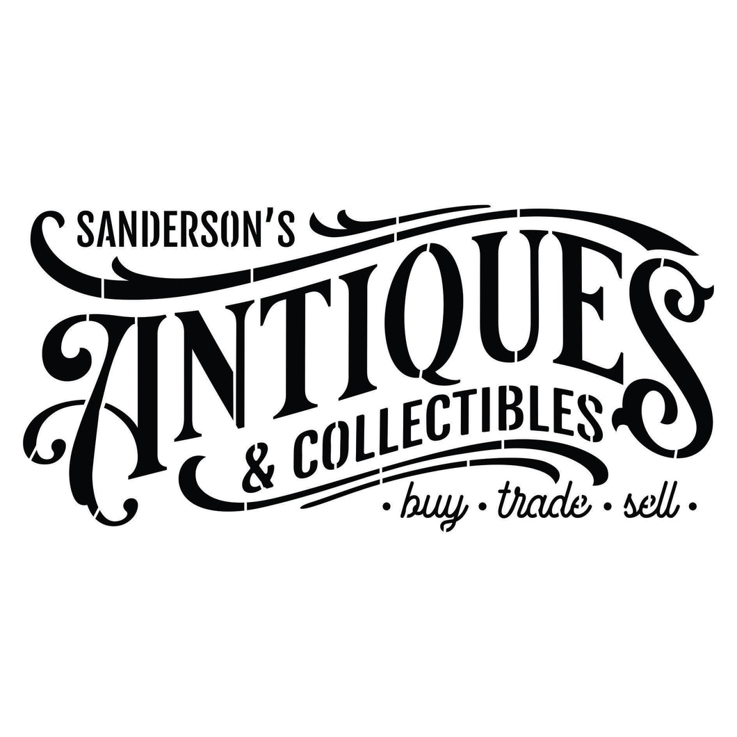 Antiques and Collectibles Stencil